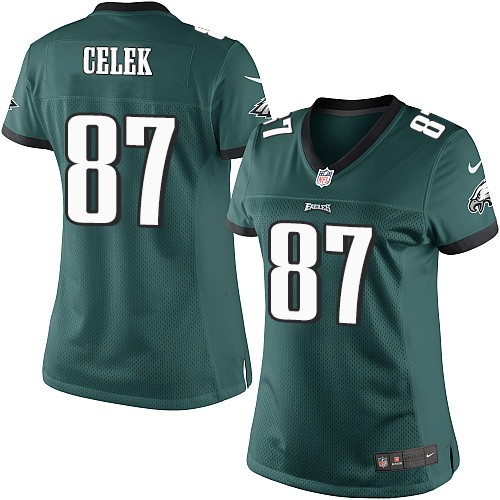 Women's Elite Brent Celek Nike Jersey Midnight Green Home - #87 NFL Philadelphia Eagles